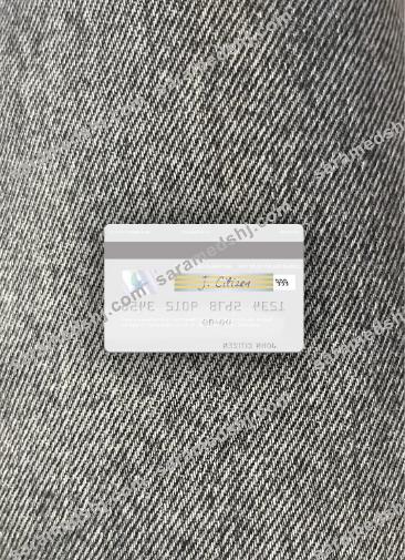 Zimbabwe Stanbic Bank visa debit card photolook back